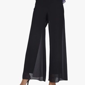 Alex Evenings Wide Legged Pant with Mesh Overlay